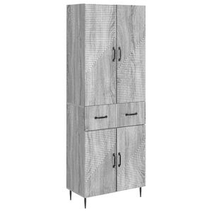 vidaXL Cabinet Set 2 pcs Grey Sonoma Engineered Wood