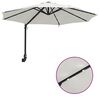 vidaXL Garden Parasol Sand 248 x 248 x 148 cm Polyester and Steel