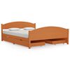 vidaXL Bed Frame without Mattress Honey Brown Solid Wood 160x200 cm