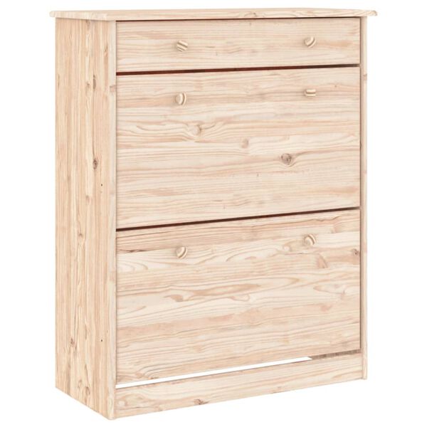 vidaXL Shoe Cabinet ALTA 77x35x96 cm Solid Wood Pine