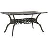 vidaXL Garden Table Bronze 150x90x72 cm Cast Aluminium