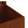 vidaXL Outdoor Storage Box Rusty 55 x 50.5 x 50 cm Steel