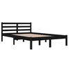 vidaXL Bed Frame without Mattress Solid Wood Pine 120x200cm Black