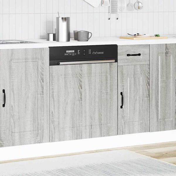 vidaXL Dishwasher Panel&nbsp;Kalmar&nbsp;Grey Sonoma 60x1.5x67 cm Engineered Wood