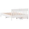 vidaXL Bed Frame without Mattress White 140x200 cm Solid Wood Pine