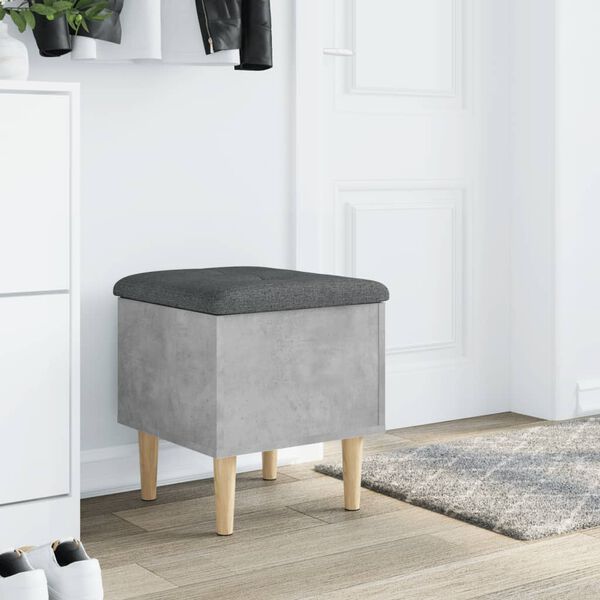 vidaXL Storage Bench Concrete Grey 42x42x46 cm Engineered Wood