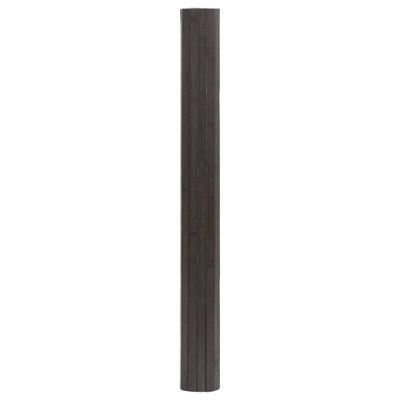 vidaXL Rug Square Dark Brown 100x100 cm Bamboo
