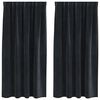 vidaXL Blackout Curtains 2 pcs Black 140 x 175 cm Velvet