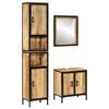 vidaXL 3 Piece Bathroom Furniture Set Iron and Solid Wood Mango