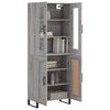 vidaXL Highboard Grey Sonoma 69.5x34x180 cm Engineered Wood