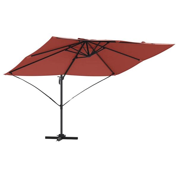 vidaXL Umbrella Terracotta 351 x 250 x 260 cm Polyester and Aluminium