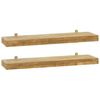 vidaXL Wall Shelves 2 pcs 60x15x4 cm Solid Wood Teak