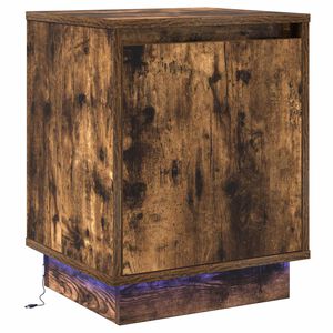 vidaXL Bedside Cabinet Smoked Oak 39 x 34.5 x 50 cm Engineered wood
