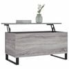 vidaXL Coffee Table Grey Sonoma 90x44.5x45 cm Engineered Wood