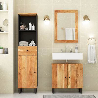 vidaXL 3 Piece Bathroom Furniture Set Solid Wood Acacia