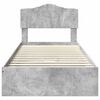 vidaXL Storage Bed Concrete Grey 90 x 200 cm Engineered Wood