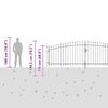 vidaXL Garden Gate with Lock Grey 150 x 400 cm Steel