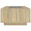 vidaXL Coffee Table with Infinity LED Sonoma Oak 116x69x40 cm