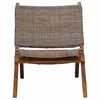 vidaXL Relaxing Chair Natural Kubu Rattan and Solid Mahogany Wood