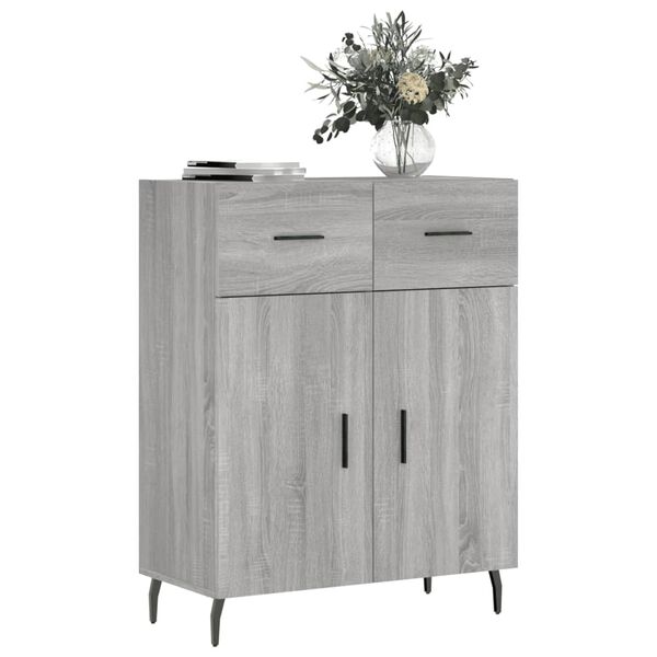 vidaXL Sideboard Grey Sonoma 69.5x34x90 cm Engineered Wood