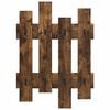 vidaXL Wall-Mounted Coat Rack Wall-mounted Smoked Oak 60 x 3 x 82 cm
