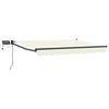 vidaXL Manual Retractable Awning with LEDs Cream 2.5 x 2 m