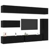 vidaXL TV Cabinet Set Wall-mounted 7 pcs Black Oak Engineered Wood