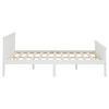 vidaXL Bed Frame without Mattress White Solid Wood Pine 160x200 cm