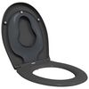 vidaXL Toilet Seat Anthracite 47 x 37 x 4 cm Duroplast