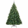 vidaXL Artificial Christmas Tree with 300 LEDs Green 240 cm PE and PVC