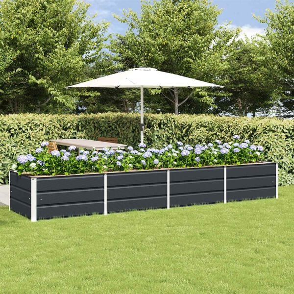 vidaXL Planter Anthracite 320 x 80 x 45 cm Steel