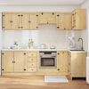 vidaXL Cabinet with Drawer SKI 10 pcs Honey Brown Solid Pine Wood