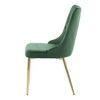 Venture Home Dining Chairs 2 pcs Velvet Deluxe Velvet Forest Green and Brass