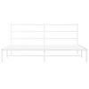 vidaXL Metal Bed Frame without Mattress with Headboard White 193x203cm