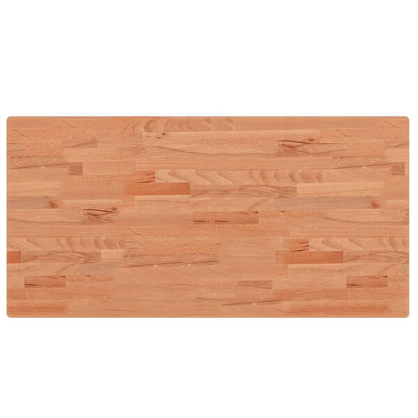 vidaXL Table Top 100x50x2.5 cm Rectangular Solid Wood Beech