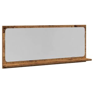 vidaXL Mirror Shelf Old wood 90 x 10.5 x 37 cm Engineered Wood