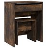 vidaXL Dressing Table and Stool Smoked Oak 60x40x113.5 cm