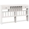 vidaXL Bookcase Bed without Mattress White 200x200cm Solid Wood Pine