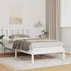vidaXL Bed Frame with Headboard White 75 x 190 cm Solid Pine Wood