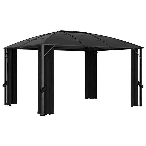 vidaXL Gazebo with Curtains 400x300x265 cm Anthracite