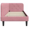 vidaXL Corner Bed Frame with Headboard Pink 80 x 200 cm Velvet