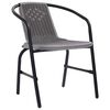 vidaXL Garden Chairs 8 pcs Plastic Rattan and Steel 110 kg