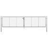 vidaXL Garden Gate Galvanised Steel 400x75 cm Silver