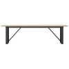 vidaXL Coffee Table O-Frame 160x40x45 cm Solid Wood Pine and Steel