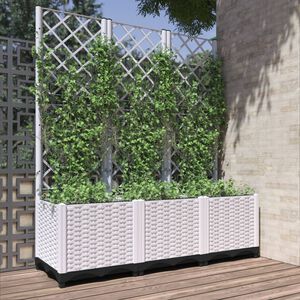 vidaXL Garden Planter White 120 x 40 x 136 cm