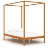 vidaXL Canopy Bed Frame without Mattress Solid Pine Wood 140x200 cm (283259+321987)