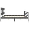 vidaXL Bed Frame without Mattress Grey 200x200 cm Solid Wood