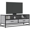 vidaXL TV Cabinet Grey Sonoma 100x34.5x40 cm Engineered Wood and Metal
