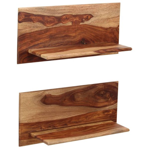 vidaXL Wall Shelves 2 pcs 58x26x20 cm Solid Acacia Wood