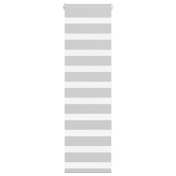 vidaXL Zebra Blind Light Grey 40x100 cm Fabric Width 35.9 cm Polyester